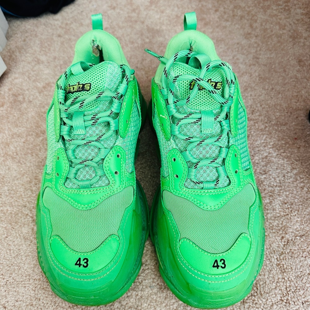 Balenciaga Triple S Neon Green Men size 10
